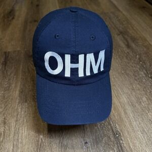 Ultramarathon 100 Mile Hat Navy Blue White Cotton Adj Strap Dad Cap‎ Low Profile